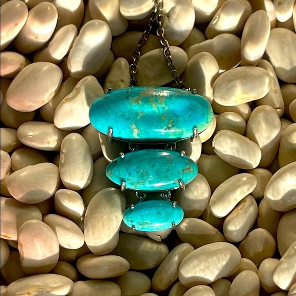 native american Turquoise sterling Silver Pendant Necklace - Picture 2 of 11